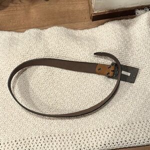 Men's Brown Genuine Leather Classic  Italy Medium Belt